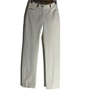 St John Sport By Marie Gray Winter White Pants Size 0; EUC.